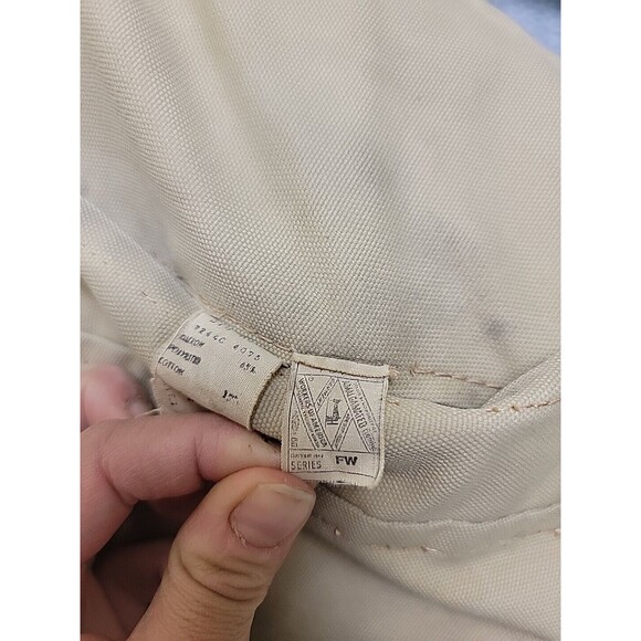 Vtg Lakeland Chore Jacket Mens 42 Brown Button Pockets Sherpa Lined Thrashed - Picture 10 of 16